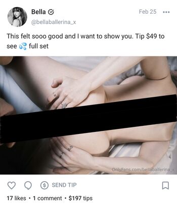 Full leaked Bellaballerina x private onlyfans photo